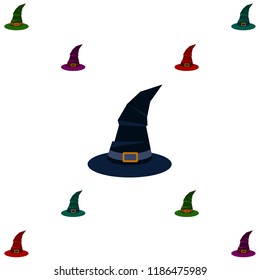 halloween hat witches night vector