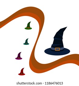 halloween hat witches night vector