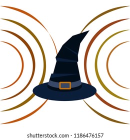 halloween hat witches night vector