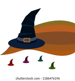 halloween hat witches night vector