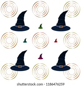 halloween hat witches night vector