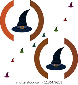 halloween hat witches night vector