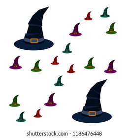 halloween hat witches night vector