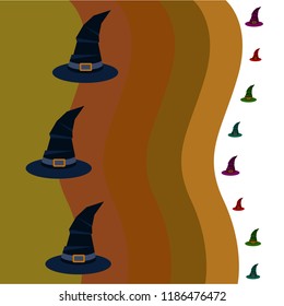 halloween hat witches night vector