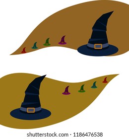 halloween hat witches night vector
