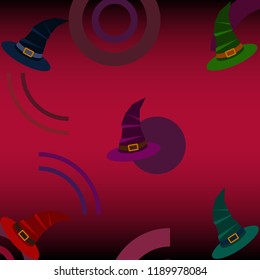 halloween hat witches night vector