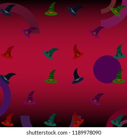 halloween hat witches night vector