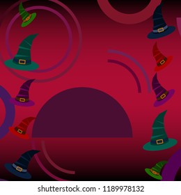 halloween hat witches night vector