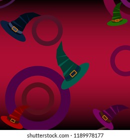 halloween hat witches night vector