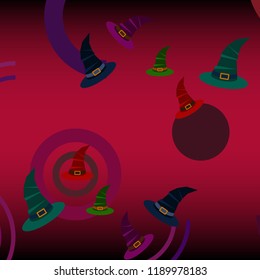 halloween hat witches night vector