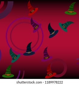 halloween hat witches night vector