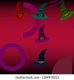 halloween hat witches night vector
