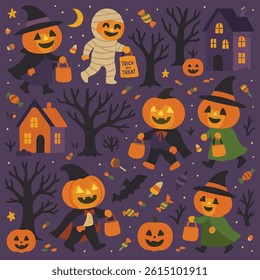 Halloween Haunt Print Design in Vector
