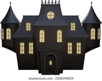 halloween haunted house 3d. halloween castle