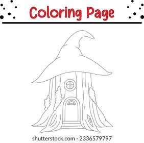 Halloween haunted house coloring
