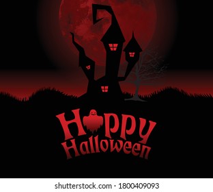 Halloween Haunted House Layout/Cover. Creative Design Concept Background