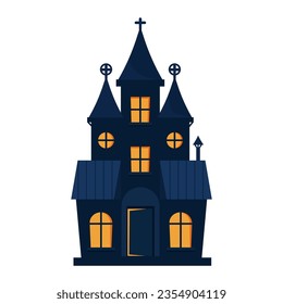 Halloween  haunted house. Vector graphics