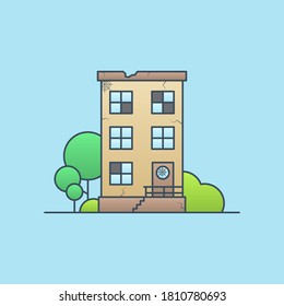 Halloween haunted house vector icon illustration