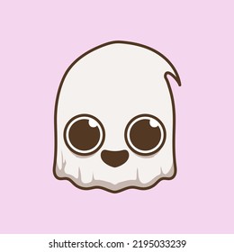 Halloween head Ghost cute illustration