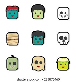 Halloween head icons