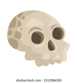 halloween head skull isolated icon vector illustration design