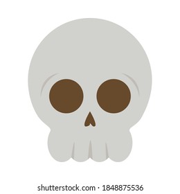 halloween head skull isolated icon vector illustration design