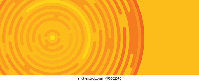 Halloween header, template with place for text and logo, copy—paste, orange card, horizontal banner with abstract stripes, vector background