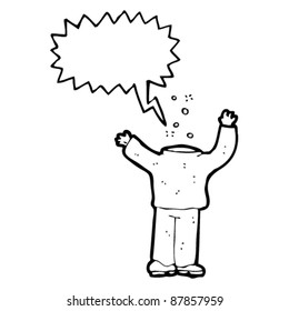 halloween headless man cartoon