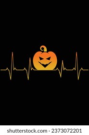 Halloween Heart Beat eps cut file for cutting machine