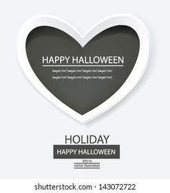 Halloween. Heart vector illustration.