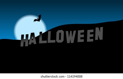 Halloween Hills, illustration, desktop wallpaper