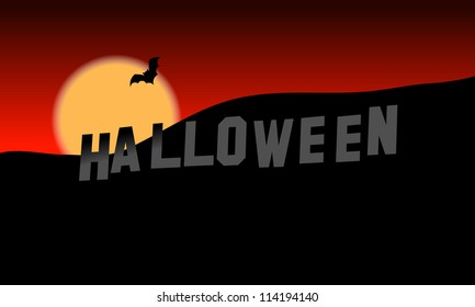 Halloween Hills, illustration, desktop wallpaper