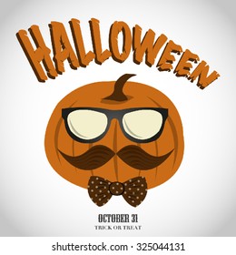 Halloween hipster pumpkin