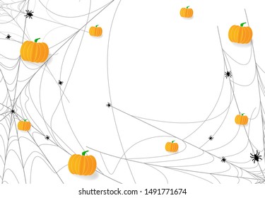 Halloween holiday background for banner, poster, print, invitation, cover.   Vector illustration