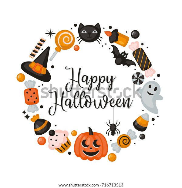 Halloween Holiday Banner Design Candy Corn Stock Vector (Royalty Free