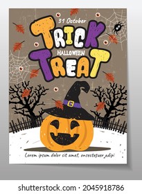 halloween holiday brochure poster leaflet background card vector illustration design wallpaper