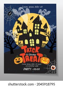halloween holiday brochure poster leaflet background card vector illustration design wallpaper