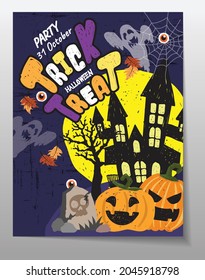 halloween holiday brochure poster leaflet background card vector illustration design wallpaper