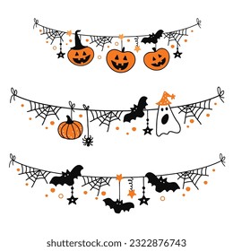 Halloween holiday decorative garland set