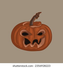 Halloween holiday. Evil Gloomy Pumpkin