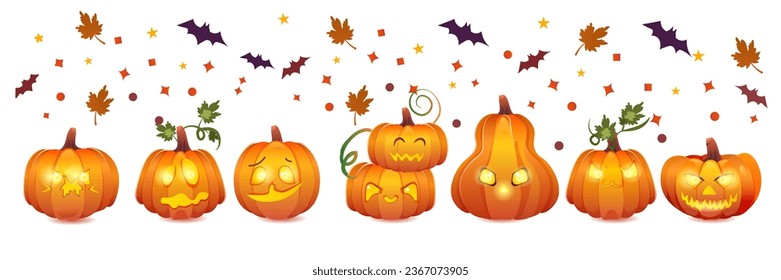 Halloween holiday, festive pumpkin for the holiday