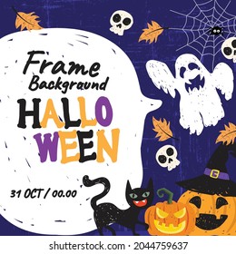  halloween holiday frame background card vector illustration design wallpaper