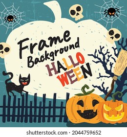 halloween holiday frame background card vector illustration design wallpaper