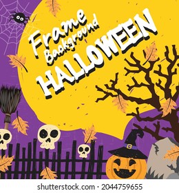 halloween holiday frame background card vector illustration design wallpaper