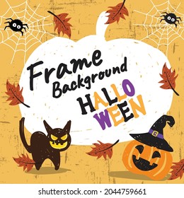 halloween holiday frame background card vector illustration design wallpaper