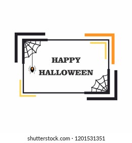 Halloween holiday frame. Web vector banner, design element