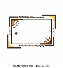 Halloween holiday frame. Web vector banner, design element