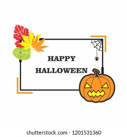 Halloween holiday frame. Web vector banner, design element