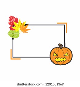 Halloween holiday frame. Web vector banner, design element