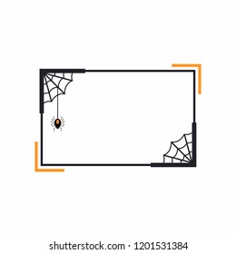 Halloween holiday frame. Web vector banner, design element